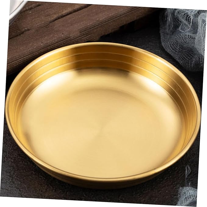 Korean Kimchi Dish Flat Seasoning Bowl Ceramic Food Sauce Plate for Appetizers Suitable for Home Restaurant Use