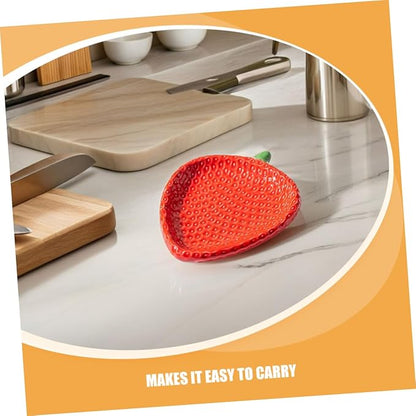Appetizer Plate: Strawberry Design Ceramic Dessert And Snack Dish - Serving Plate - Strawberry Dish Enhance Dining Experience
