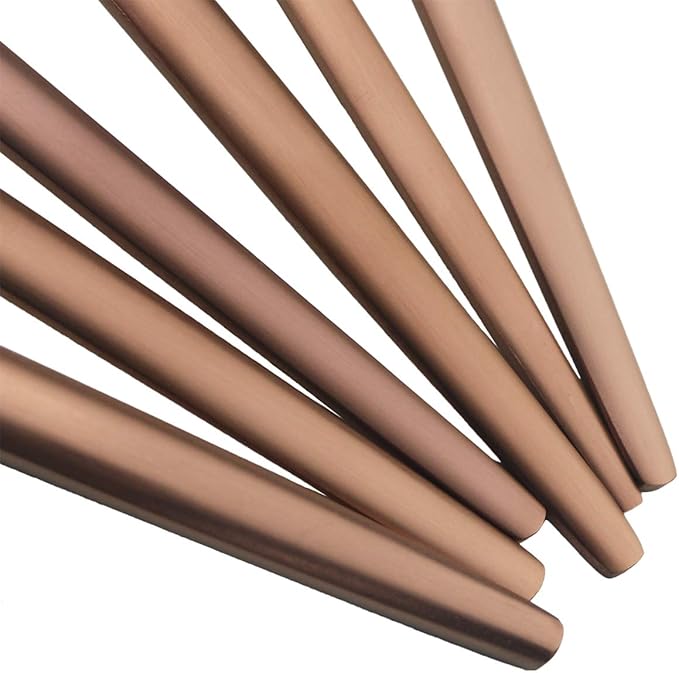 Matte Copper Silverware Set, Uniturcky Satin Finish 20-Piece 18/10 Stainless Steel Flatware Set Knife Fork Spoon, Tableware Cutlery Sets Service For 4,Utensils For Kitchens Camping And Party
