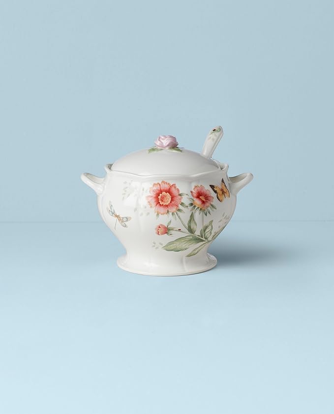 Lenox Butterfly Meadow 2-Piece Tureen & Ladle Set, 5.75 LB, Multi