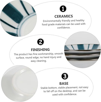 3pcs Ceramic Sauce Dishes Japanese Style Condiment Plates for Dipping Versatile Tableware for Appetizers Desserts and Seasonings