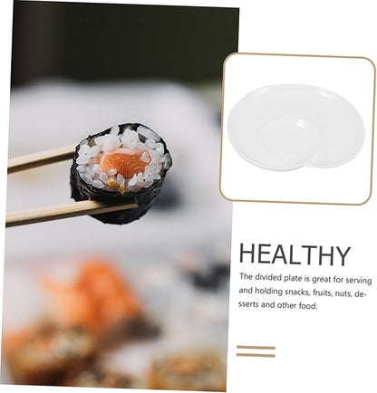 BESTYASH Adult Portion Control Ceramic Plate Snack Serving Tray Appetizer Plate