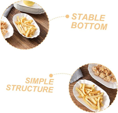 2-piece Snack Plates Set Dessert Plates for Appetizers Salad Bowl Multi-function Fruit Serving Trays