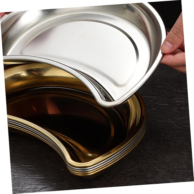 Moon Shape Storage Tray Vegetable Fruit Storage Dish Silver Trays for Serving Perfect for Parties