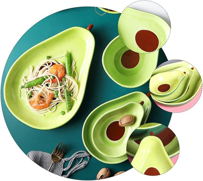 Avocado Shape Ceramic Plate Charcuterie Food Items Appetizer Serving Tray