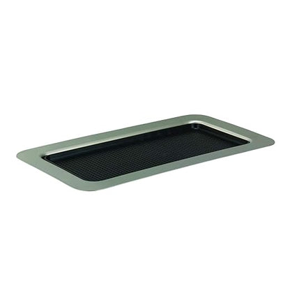 Service Ideas TR137RI Tray with Removable Insert, 11" Rectangular, Stainless Steel, Brushed