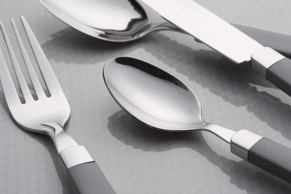 ANNOVA Silverware Set Stainless Steel Colorful Tableware Kitchen Flatware Set Utensils, Includes Dinner Knives, Forks, Spoons, Salad Forks & Dessert Spoons (Gray, 20 Pieces)