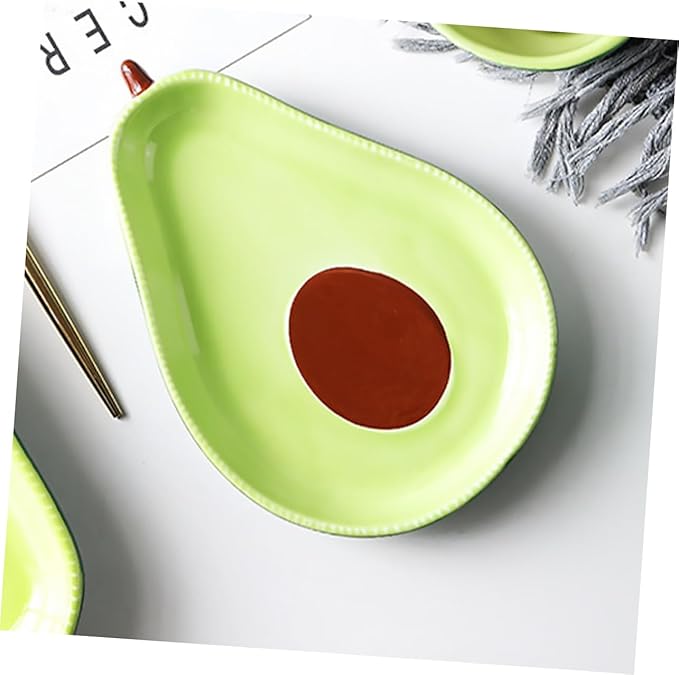 Avocado Shape Ceramic Plate Charcuterie Food Items Appetizer Serving Tray