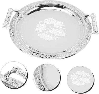 European Style Fruit Serving Tray with Elegant Pattern for Home Display Snacks and Fruits Multi Functional Candy and Snack Storage Dish
