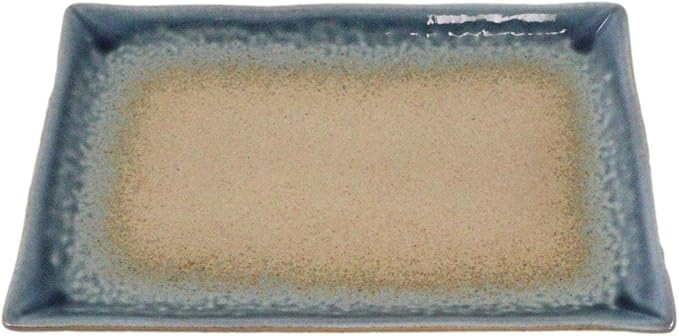Ebros Gift Artistic Blue River Ao Nagashi Collection Dinnerware Serveware Kitchenware Set Asian Japanese Restaurant Supply (Pack Of 5 Rectangular Sushi Plates 7.75" L)