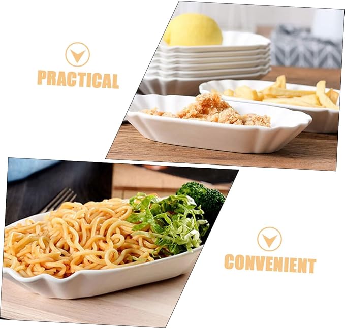 PRETYZOOM 2pcs Ceramic Appetizer Bowls Stylish Condiments Server for Dips Snacks and Fries Versatile Serving Dish for Parties Family Meals and Gatherings