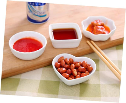 2pcs Square White Ceramic Dishes Japanese Style Porcelain Dipping Sauce Plates for Condiments Dressings and Appetizers Lightweight and Stackable Kitchen Seasoning Bowls