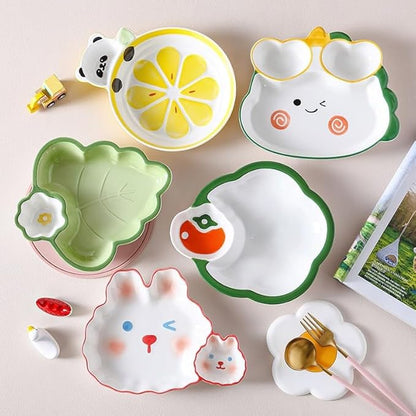 Multi Purpose Appetizer Ceramic Tray Vinegar Bowl Elegant Sushi Cookie Serving Dishes Dipping Sauce Plate for Dumplings French Fries Snacks Homes Restaurants Design Sense Souvenirs