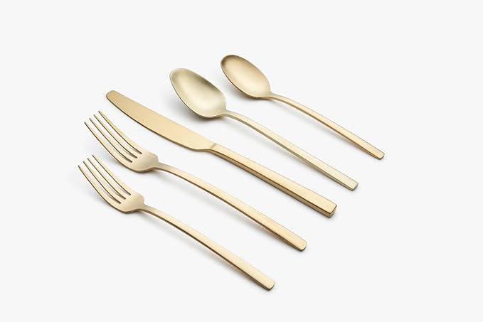 Cambridge 807445CKW13DS Beacon Gold Satin 45-Piece Flatware Set