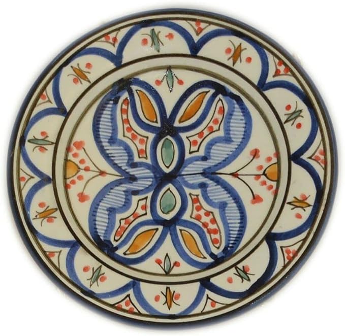 Ceramic Plates Handmade Appetizer Tapas Set Of 4 - Multicolor
