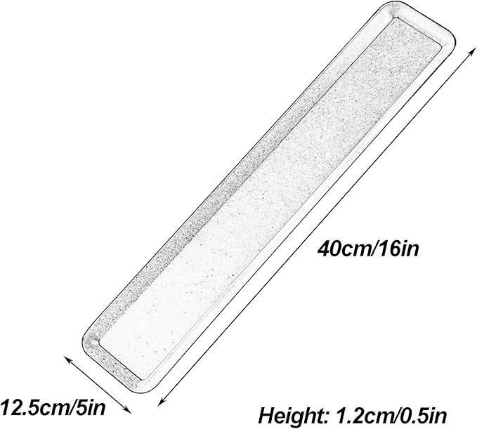 Metal Drip Tray, Stainless Steel Plant Trays for Pots, Oil Drip Pan, Stainless Steel Serving Tray for Food, Potted Plants, Jewelry, Entrance(Gray,40x12.5 cm/16x5 in)