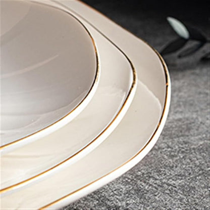 SONGCHAO Party Supplies Creative Gradient Ceramic Plate Dinner Plate Household Dessert Plate Salad Plate Fruit Plate Simple Dinner Plate Party Plates (Color : B, Size : 002)