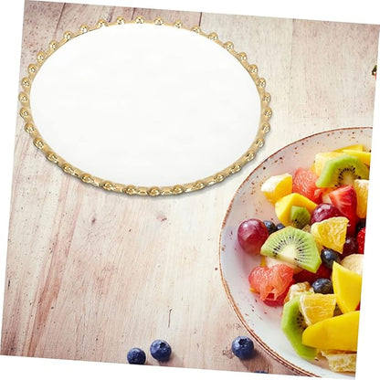 STOBAZA Ceramic and Appetizer Plate White Round Dessert Dish for Home Restaurant Party Use Stable Food Serving Plate