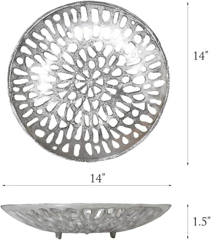BBH Home's Handmade Silver Novelty Shaped Aluminium Tray 5.51 x 5.51 x 1.37 AMBBVK063AB2020