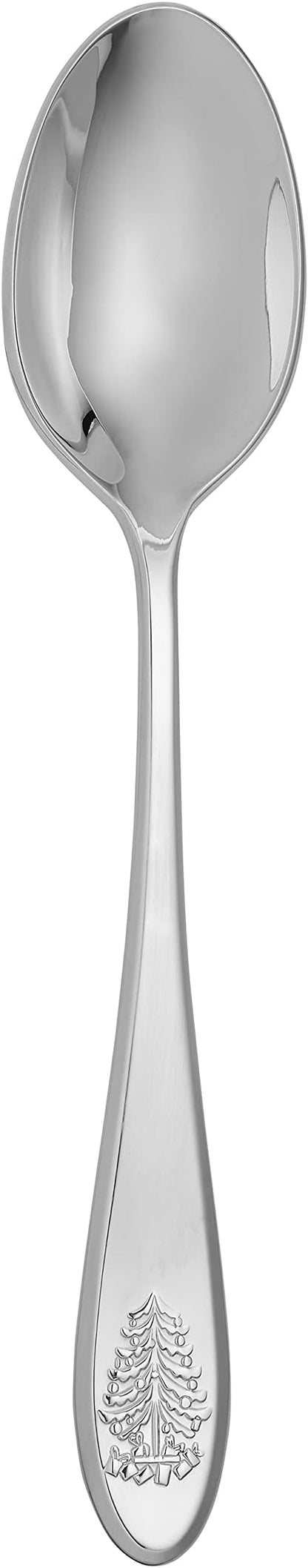 Spode Christmas Tree 10-Inch Serving Spoon - Holiday Flatware Utensil for Serving Dishes - 18/10 Stainless Steel with Embossed Handle - Dishwasher Safe Festive Flatware for Seasonal Gatherings