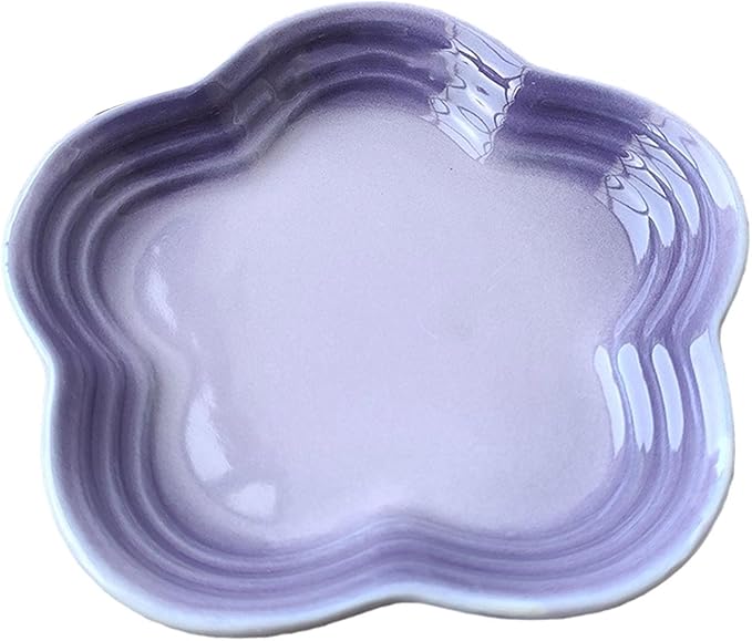 Small Ceramics Dish in Elegant Plums Blossoms Styles Multiple Color Appetizer Plates Perfect for Kitchen Dining Setting Flower Dish