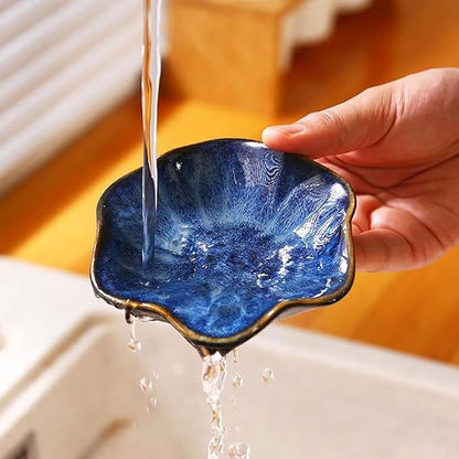 Dipping Sauce Dish Dipping Bowl Appetizer Plates 3 Oz Ceramics Sauce Dish Lotus Leaf Shape Ceramics Seasoning Dishes Ketchup Saucer Appetizer Vinegar Soy Sushi Seasoning Dipping Bowls Dipping Sauce Bo
