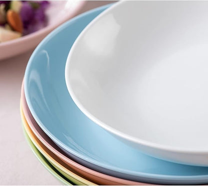 Modern Large Dinner Plates Ceramic Plate Salad Sushi Ramen Fruit Steak Suitable for Home Kitchen Restaurant Stackable Dinner Plates