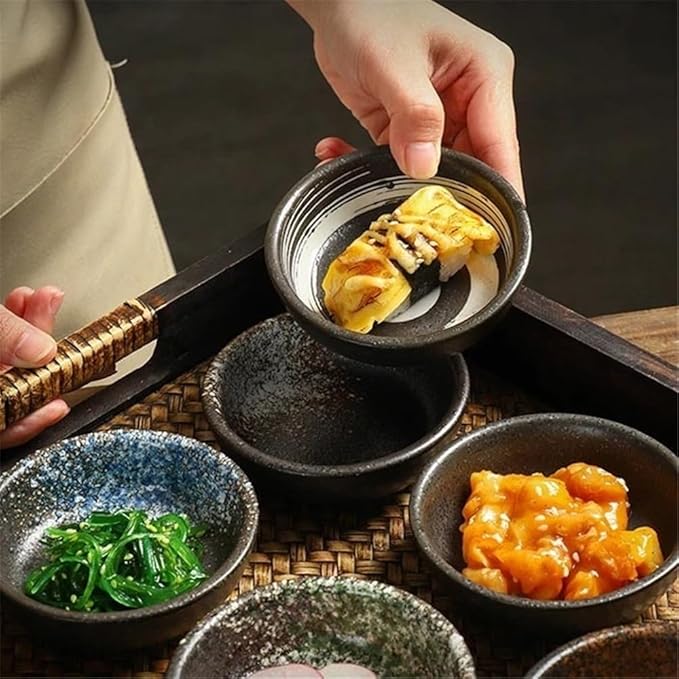 Appetizer Plates Home Seasoning Plate Tableware Dipping Sauce Dish Ceramic Sauce Dish for Condiments for Condiment