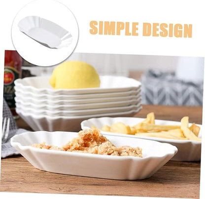 PRETYZOOM 2pcs Ceramic Appetizer Bowls Stylish Condiments Server for Dips Snacks and Fries Versatile Serving Dish for Parties Family Meals and Gatherings