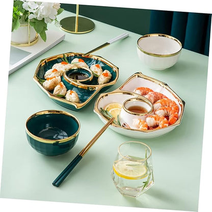 Garneck 1piece Multi-purpose Ceramic Plate Food Storage Plate Dinnerware for Entertaining