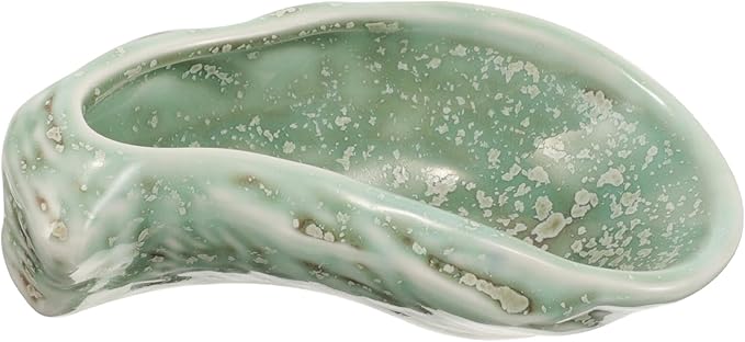 Kichvoe Oyster Shell Plate Elegant Ceramic Serving Dish for Appetizers Desserts Snacks Smooth Dishwasher Safe for Parties Gatherings Restaurants Decorative Food Container