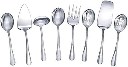 Gourmet Basics by Mikasa 5181046 Kaylee 8-Piece Stainless Steel Serving Set