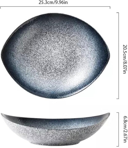 Pasta Bowls Appetizer Plates Ceramic Plate Dish Plate Household Salad Plate Cold Dish Plate Restaurant Commercial Large Plate Light Luxury Soup Plate Western Food Plate Dining Serving Plates for