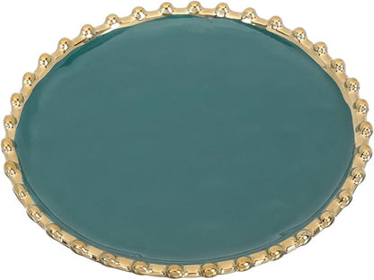 Nordic Style Ceramic Snack Dish Edged Breakfast Plate for Family Use for Desserts Appetizers and Everyday Meals Smooth Finish and Meticulous Craftsmanship