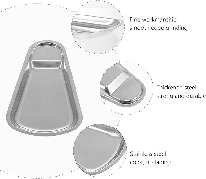 NUOBESTY Portable Stainless Steel Buffet Serving Tray Multi-Function Plate for Catering Picnics Weddings Lightweight Space-Saving Tableware Storage for Snacks and Food