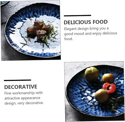 Plate,1pc Western Plate Outdoor Plates for Patio Appetizer Plates Divided Serving Tray with Lid Dish Jewelry Plate Steak Plate Party Platter Trifle Bowl with Lid Plates Ceramics