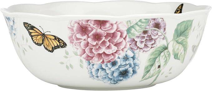 Lenox Butterfly Meadow Hydrangea Large Serve Bowl, 2.70 LB, Multi