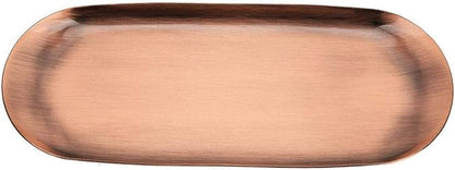 Large Storage Tray Candle Tool Tray Organizer Aromatherapy Tray Decorations for Desktop Plates(Large Retro Copper, 12)