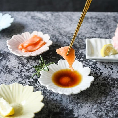 Snack Plate Snack Containers Soy Sauce Ceramic Dipping Bowl Appetizer Plate Mini Condiment Pickles Sauce Vinegar Snack Condiment Dish Dessert Plates Snack Tray,D