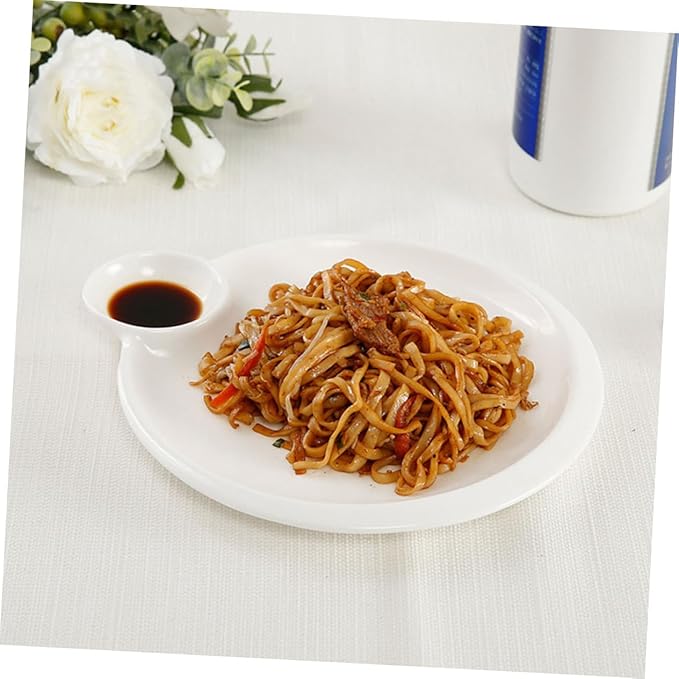 Ceramic Divided Serving Plate Multi-function Dumpling Dish Soy Sauce Dish Household Chips Plate for Sushi and Appetizers for Parties and Entertaining