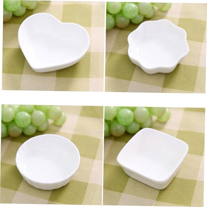 2pcs Square White Ceramic Dishes Japanese Style Porcelain Dipping Sauce Plates for Condiments Dressings and Appetizers Lightweight and Stackable Kitchen Seasoning Bowls