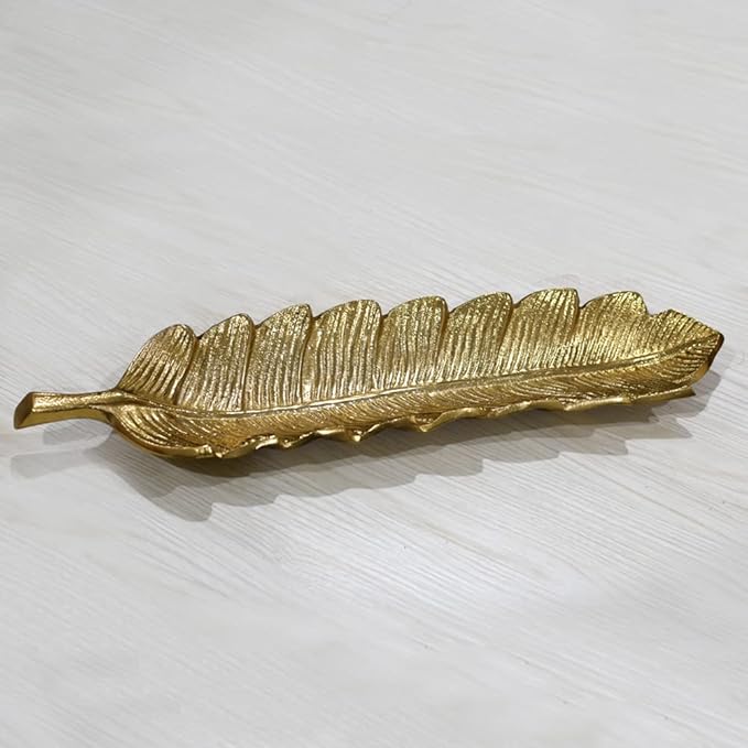 BBH Home's Handmade Gold Novelty Shaped Aluminium Tray 15.78 x 3.74 x 1.18 AMBBVK033AB2020