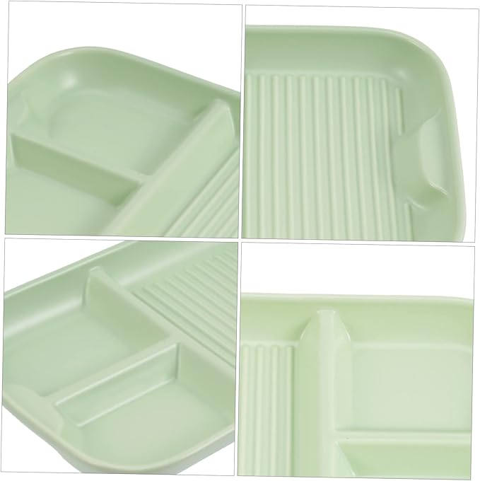 Divided Ceramic Dinner Plate Elegant Compartment Design for Food Storage for Family Gatherings and Parties Heat Resistant Tableware for School Lunch Trays