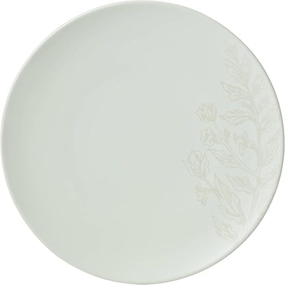 Oneida 897395 Roseto 12-Piece Dinnerware Set, Soft Sage