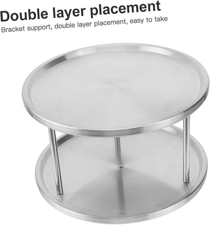 Stainless Steel Seafood Plate Silver Texture Snack Dish Multifunctional Food Tray for Bbq Cake Serving in Restaurants and Parties