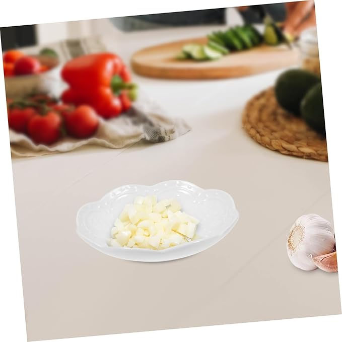 2pcs Porcelain Dipping Sauce Dish Elegant Ceramic Appetizer Plates for Sauces Seasoning Snacks Stackable Easy to Clean for Home Parties