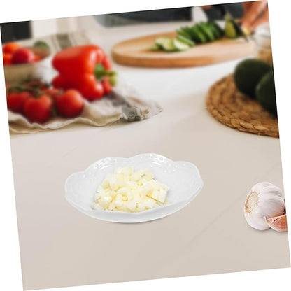 2pcs Porcelain Dipping Sauce Dish Elegant Ceramic Appetizer Plates for Sauces Seasoning Snacks Stackable Easy to Clean for Home Parties