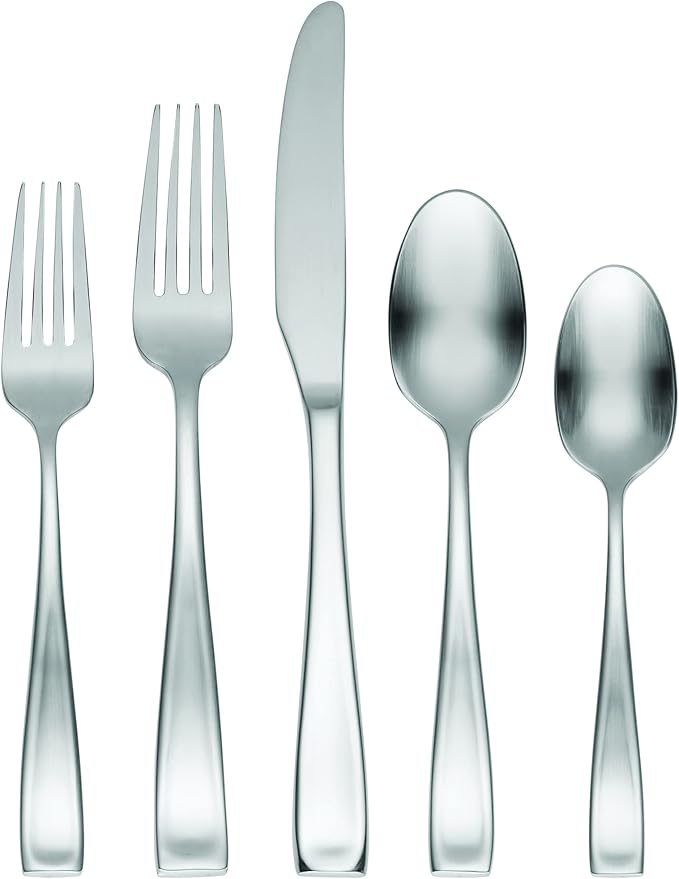 Oneida F118065Al20 Satin Moda 65 Piece Flatware Set