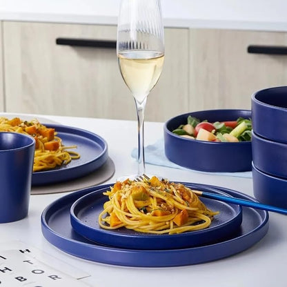 Ceramic 16-Piece Dinnerware Set Service for 4 Tableware Set of Plates Dinner Sets Plate Dish Bar