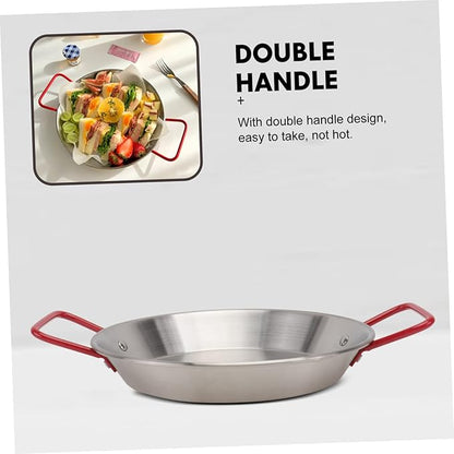 Stainless Steel Seafood Pot Tray Silver Platter Tray for Snack Plate Fruits and Kitchen Tableware